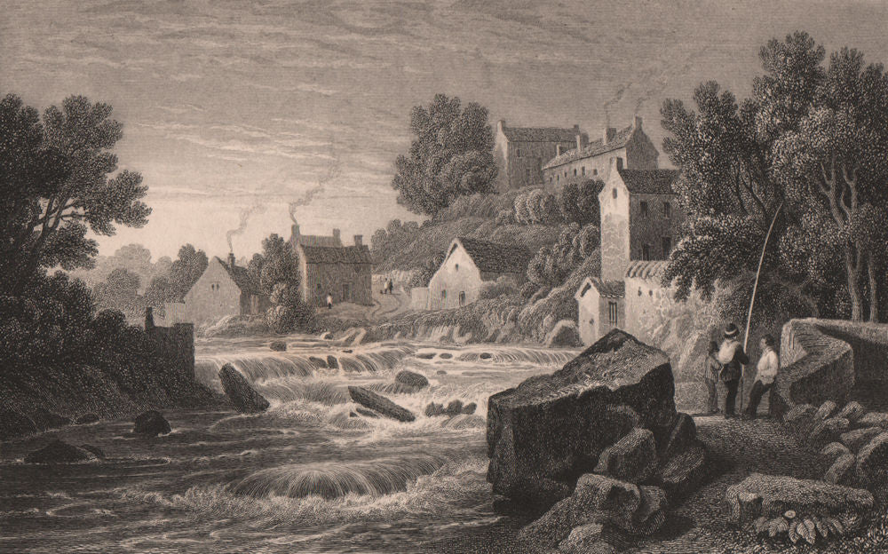 View near Droichead Nua, Glamorganshire, Wales, by Henry Gastineau 1835 print